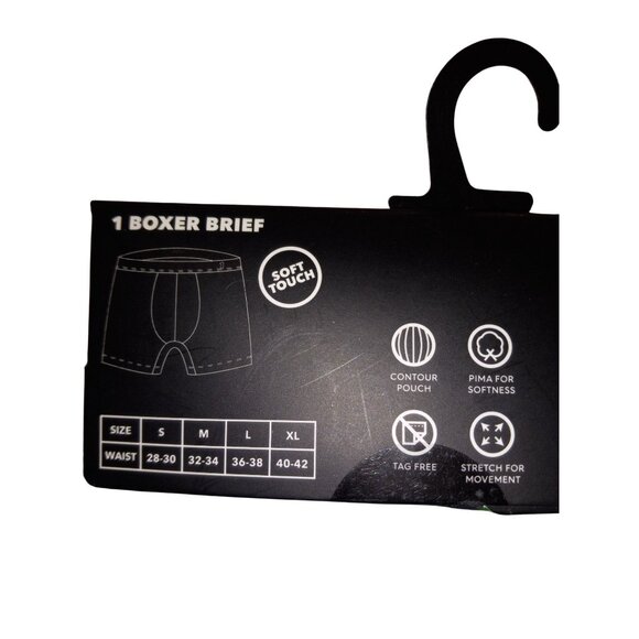 Mens S Boxer Briefs Waist Size 28-30 Pima Cotton Stretch Contour Pouch NEW - Picture 5 of 6